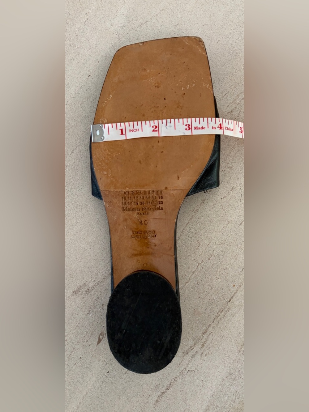 Maison Margiela Stitch Leather Sandal in Black size 40 - Picture 8 of 8